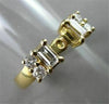 ESTATE .64CT BAGUETTE & ROUND DIAMOND 14KT Y SEMI MOUNT ENGAGEMENT RING #9570