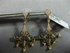 ESTATE .33CT DIAMOND 14KT ROSE & BLACK GOLD 3D OPEN FILIGREE SPIDER WEB EARRINGS