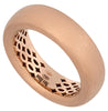 ESTATE 18KT ROSE GOLD 3D CLASSIC MATTE & SHINY FUN WEDDING ANNIVERSARY RING