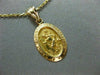 ESTATE 14K YELLOW GOLD OVAL SAINT CHRISTOPHER PROTECT US FLOATING PENDANT #24992