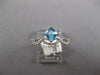 ESTATE .75CT DIAMOND & AAA BLUE TOPAZ 14K WHITE GOLD PRINCESS & ROUND CROWN RING