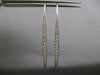 EXTRA LARGE 1.19CT DIAMOND 14KT WHITE GOLD LONG GRADUATING BAR HANGING EARRINGS