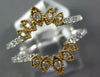 .37CT DIAMOND 14K 2 TONE GOLD 3D FILIGREE MARQUISE SHAPE INSERT ANNIVERSARY RING