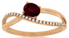 .53CT DIAMOND & AAA RUBY 14KT ROSE GOLD OVAL & ROUND CRISS CROSS INFINITY RING