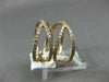 ESTATE LARGE .72CT DIAMOND 14KT ROSE GOLD 3D MULTI ROW CRISS CROSS LOVE RING
