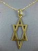 ESTATE LARGE 14KT YELLOW GOLD 3D CLASSIC STAR OF DAVID FLOATING PENDANT #535