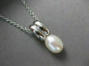 ESTATE .16CT DIAMOND & AAA SOUTH SEA PEARL 18K WHITE GOLD PENDANT W/CHAIN #11447