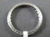ANTIQUE .58CT DIAMOND 14KT WHITE GOLD MILGRAIN ETERNITY ANNIVERSARY RING #19869