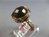 ESTATE 5.0CT AAA SMOKY TOPAZ 14KT ROSE GOLD 3D SOLITAIRE FILIGREE FUN RING