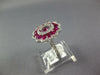 LARGE 1.76CT DIAMOND & AAA RUBY 18KT WHITE GOLD OVAL SEMI MOUNT ENGAGEMENT RING