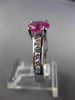 ESTATE 1.88CT DIAMOND & AAA PINK SAPPHIRE 14KT WHITE GOLD ENGAGEMENT RING #26004