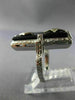 ANTIQUE LARGE .04CT DIAMOND AAA ONYX 14K WHITE GOLD 3D FILIGREE LION RING #26429