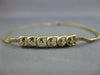 ESTATE 14KT YELLOW GOLD 3D SIX STONE FUN BRACELET