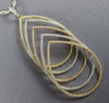 EXTRA LARGE 1.33CT DIAMOND 18KT TRI COLOR GOLD 3D OPEN TEAR DROP JOURNEY PENDANT