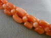 ANTIQUE LONG 925 SILVER GOLD PLATED CORAL HANDCRAFTED MULTI SHAPE NECKLACE 25358