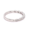 .09CT DIAMOND 18KT WHITE GOLD 3D ROUND MARQUISE SHAPE FILIGREE ANNIVERSARY RING