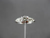 ANTIQUE OLD EURO MINE CUT DIAMOND 14KT WHITE GOLD FILIGREE PROMISE RING #11634