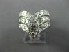 ANTIQUE LARGE 1.30CT OLD MINE DIAMOND 14KT WHITE GOLD MARQUISE V SHAPE RING #566