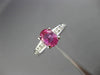 ESTATE 1.88CT DIAMOND & AAA PINK SAPPHIRE 14KT WHITE GOLD ENGAGEMENT RING #26004