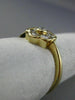 ESTATE .51CT DIAMOND 14KT YELLOW GOLD 3D CLASSIC FLOWER PROMISE ENGAGEMENT RING