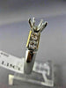 ESTATE 1.15CT DIAMOND 14Kt WHITE & YELLOW GOLD SEMI MOUNT ENGAGEMENT RING #2588
