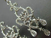 ESTATE .50CT DIAMOND 14KT WHITE GOLD 3D FLOWER HEART LEVERBACK HANGING EARRINGS