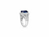 LARGE 5.1CT DIAMOND & AAA TANZANITE 14K WHITE GOLD OPEN FILIGREE ENGAGEMENT RING