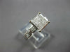 ESTATE LARGE .90CT DIAMOND 14KT WHITE GOLD 3D PRINCESS INVISIBLE ENGAGEMENT RING