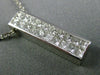 ESTATE LARGE 1.60CT DIAMOND 14KT WHITE GOLD INVISIBLE RECTANGULAR PENDANT #18131