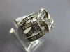 WIDE 1.35CT DIAMOND 14KT WHITE GOLD CRISS CROSS LOVE KNOT FUN ANNIVERSARY RING