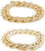 ESTATE LARGE 7.28CT DIAMOND 14KT YELLOW GOLD 3D CUBAN ETERNITY TENNIS BRACELET