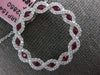 .89CT DIAMOND & AAA RUBY 14K WHITE GOLD CIRCLE OF LIFE INFINITY FLOATING PENDANT
