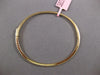 .92CT DIAMOND 14KT YELLOW GOLD CLASSIC ROUND SEMI ETERNITY 2MM BANGLE BRACELET