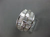 ESTATE LARGE 2.81CT DIAMOND 18KT WHITE GOLD 3D BAGUETTE CLASSIC ANNIVERSARY RING
