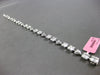 ESTATE 3.57CT DIAMOND 18KT WHITE GOLD 3D ROUND & BAGUETTE SQUARE TENNIS BRACELET