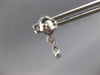 1.73CT DIAMOND & AAA AMETHYST 14KT WHITE GOLD CUSHION & ROUND HANGING EARRINGS