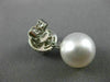 ESTATE LARGE 1.56CT DIAMOND & AAA SOUTH SEA PEARL 18K WHITE GOLD ETOILE EARRINGS