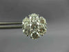 ESTATE EXTRA LARGE 3.89CT DIAMOND 14KT WHITE GOLD FLOWER CLUSTER EARRINGS #2861