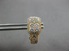 1.42CT DIAMOND 18K ROSE GOLD ROUND CLUSTER RECTANGULAR UMBRELLA HANGING EARRINGS
