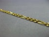 ESTATE 14KT YELLOW GOLD 3D CLASSIC 2MM FIGARO FUN BRACELET