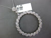 LARGE 2.88CT DIAMOND 14KT WHITE GOLD 3D MULTI LEAF FLOWER CIRCLE OF LIFE PENDANT