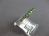 1.08CT DIAMOND & AAA GREEN GARNET 14KT WHITE GOLD SHARED PRONG ANNIVERSARY RING