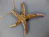 ESTATE EXTRA LARGE 3.75CT AAA PINK SAPPHIRE 18KT ROSE GOLD STAR FISH FUN PENDANT