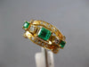 WIDE 1.31CT DIAMOND & EMERALD 18KT YELLOW GOLD BAGUETTE & ROUND ANNIVERSARY RING