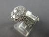 LARGE 1.96CT DIAMOND 18KT WHITE GOLD ROUND INVISIBLE OVAL HALO ENGAGEMENT RING