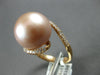 LARGE .32CT DIAMOND & AAA PINK SOUTH SEA PEARL 18KT ROSE GOLD CRISS CROSS RING