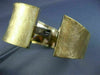 ESTATE LARGE 1.20CT DIAMOND 18KT YELLOW GOLD MATTE OVAL CLUSTER BANGLE BRACELET
