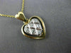 ESTATE .12CT DIAMOND 14K 2 TONE GOLD CLASSIC FILIGREE THREE HEART PENDANT #21612