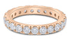 ESTATE 1.95CT DIAMOND 18KT ROSE GOLD 4 PRONG ETERNITY WEDDING ANNIVERSARY RING