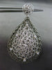 ESTATE EXTRA LARGE .36CT DIAMOND 14KT WHITE & BLACK GOLD WOVEN HANGING EARRINGS